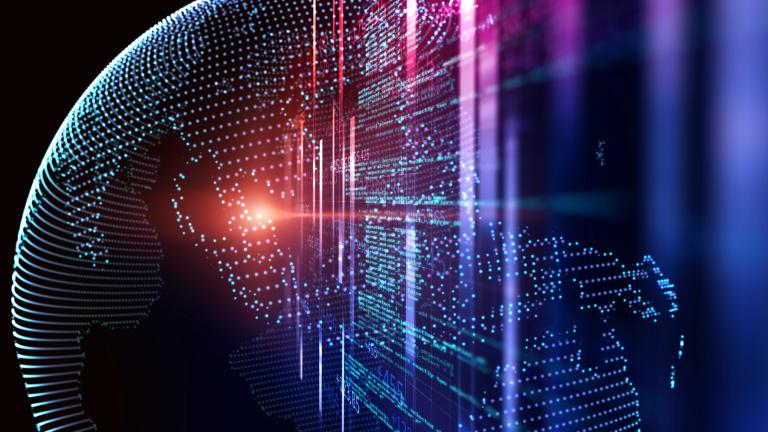 code and earth graphic