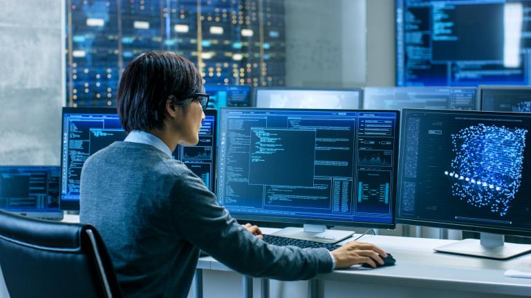 Man at a computer